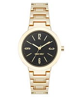 Nine West Women's Quartz Everyday Round and Gold-Tone Metal Alloy Watch