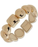 Dkny Gold-Tone Logo Puffy Shape Stretch Bracelet