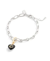 Coach Black Collectible Signature C Heart Charms