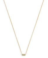 Coach Signature Quilted Tube Pendant Necklace