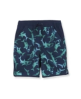 Lands' End Boys Husky Stretch Hydroliner Sport Swim Trunks