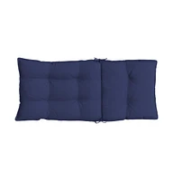 Highback Chair Cushions 2 pcs Navy Blue Oxford Fabric