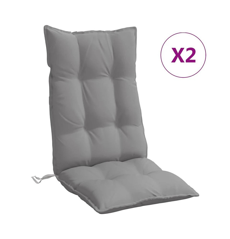 Highback Chair Cushions 2 pcs Oxford Fabric