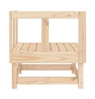 Patio Corner Sofa Solid Wood Pine