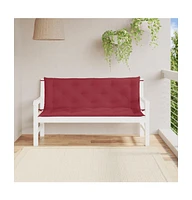 Garden Bench Cushions 2 pcs Wine Red 59.1"x19.7"x2.8" Oxford Fabric