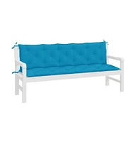 Garden Bench Cushions 2 pcs Light Blue 70.9"x19.7"x2.8" Oxford Fabric