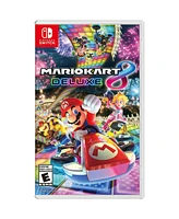 Nintendo Switch Console Neon Red & Blue with Mario Kart 8 Deluxe, Joy-Con Steering Wheel Set