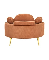 61 inches comfortable seat small sofa with end table
