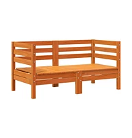 Patio Sofas Corner 2 pcs Wax Brown Solid Wood Pine