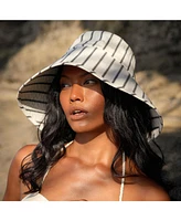Harper Handwoven Striped Wide-brim Hat