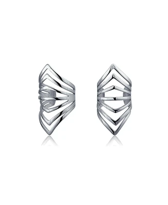 Bling Jewelry Minimalist Chevron Ear Cuff Cartilage Clip Wrap Helix Non-Pierced 14K Gold Plated