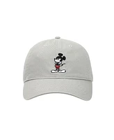 Disney Men's Mickey Mouse White Unstructured Baseball Cap