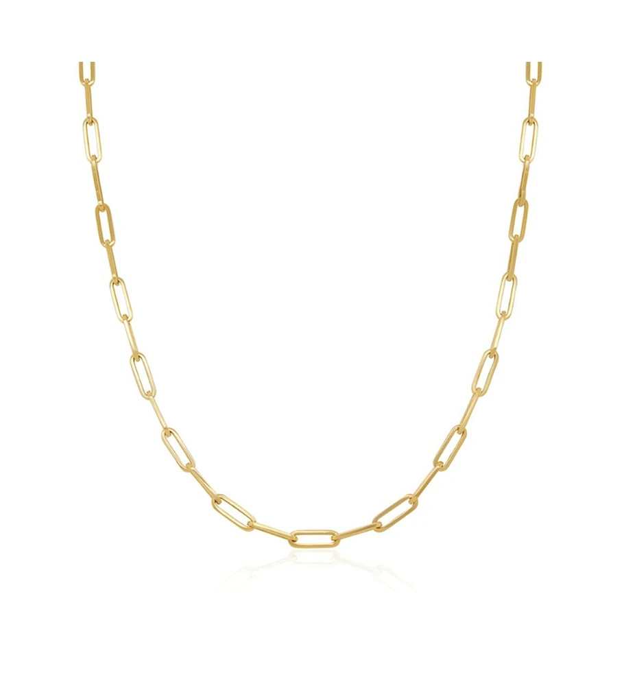 The Lovery Large Paperclip Link Chain Necklace 14K Gold inches