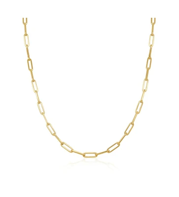 The Lovery Large Paperclip Link Chain Necklace 14K Gold inches