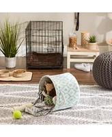 Bone Dry Collapsible Pet Storage Bin Lattice Paw Print