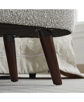 S02 Basics Upholstered Storage Ottoman and Entryway Bench Grey