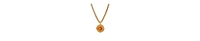 2028 Round Topaz Glass Pendant Necklace