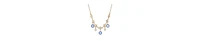 2028 Gold Tone Crystal Faux Cultivated Pearl Bib Necklace