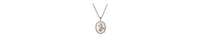 2028 Oval Floral Pendant Necklace