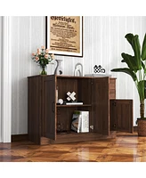 Modern Wood Buffet & Sideboard Cabinet with Doors & Drawers - Dining Room Console