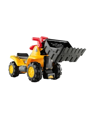 Kids Ride-On Bulldozer Toy Play Truck with Adjustable Bucket Fun Ride-On for Toddlers