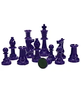 We Games Color Bright Plastic Staunton Tournament Chess Pieces with 3.75 in. King - Half Chess Set of Chess Pieces Only