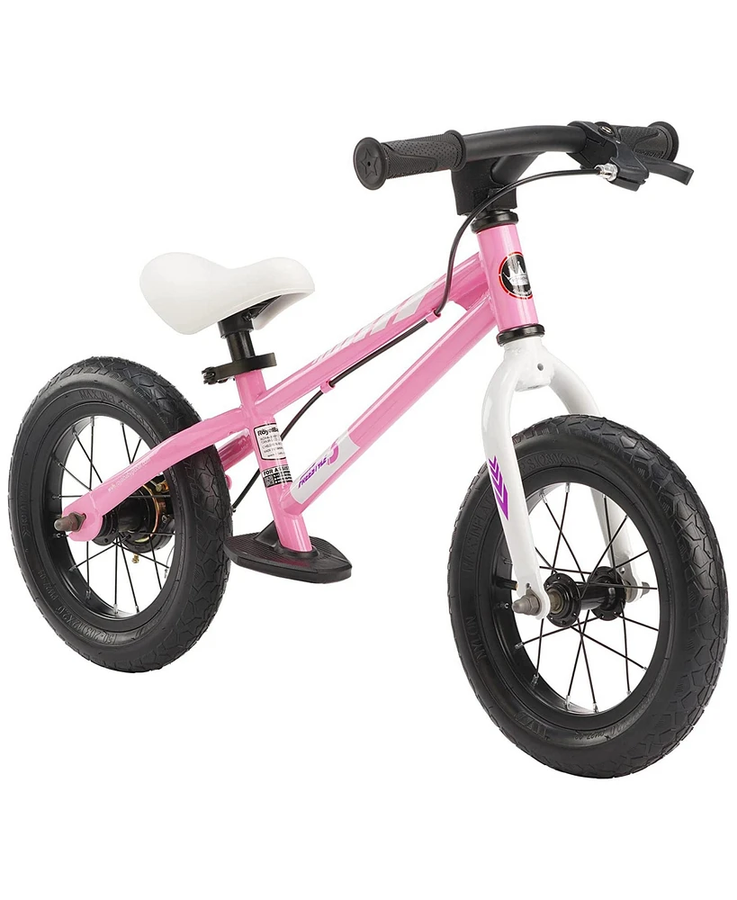 RoyalBaby Freestyle 12" Balance Bike with Handbrakes for Ages 2 to 5, Pink