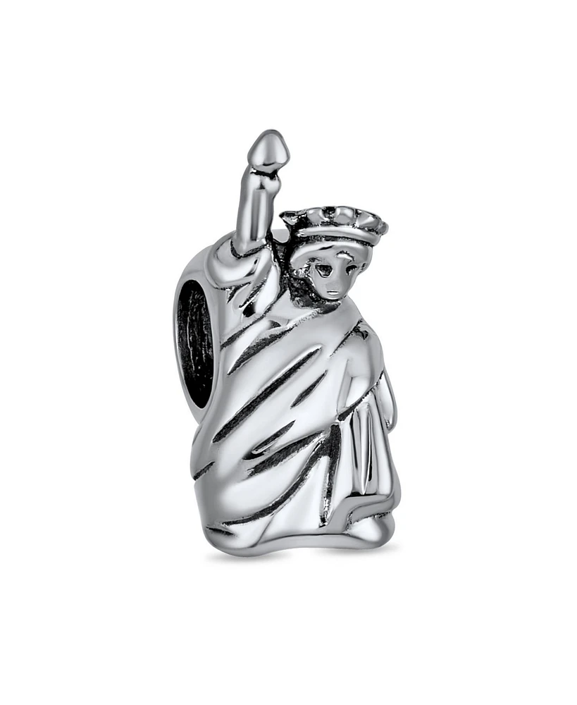 Bling Jewelry Statue Of Liberty Charm Bead Sterling Silver European Bracelet Travel Souvenir