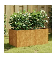 Planter 31.5"x15.7"x15.7" Corten Steel