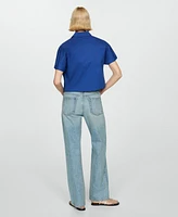 Mango Women's Cotton Crop Shirt