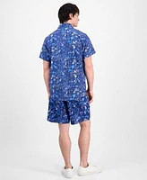 Robert Graham Mens Tropical Print Shirt Swim Trunks