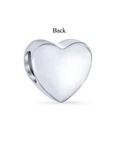 Bling Jewelry Heart Shaped God Mother Charm Bead 14K Gold Plated Sterling Silver for Bracelet