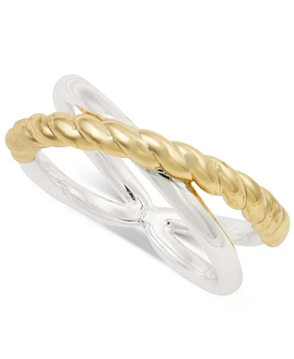 On 34th Two-Tone Crossover Ring, Exclusively at Macy's