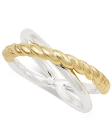 On 34th Two-Tone Crossover Ring, Exclusively at Macy's