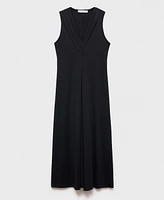 Mango Women's V-Neck Knitted Dress