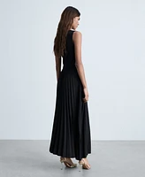 Mango Women's Pleated Midi Dress