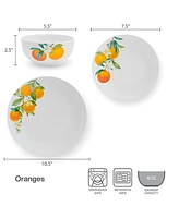 Studio Nova Oranges 12-Piece Dinnerware Set, Service for 4