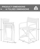 Aoodor Outdoor Patio 4-Pack 34" Director's Chairs