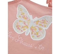 Levi's Baby Girls Ruffle Strap Butterfly Tank Top & Shorts, 2 Piece Set