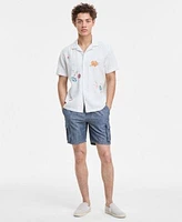 Sun Stone Mens Floral Shirt Chambray Shorts Slip On Sneakers Exclusively At Macys