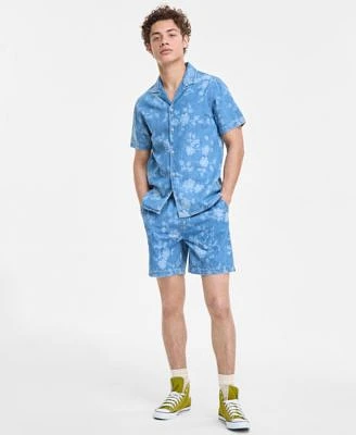 Sun Stone Mens Floral Denim Shirt Shorts Sneakers Exclusively At Macys