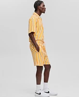 Mode of One Men's Vertical Stripe Terry Shorts, Exclusively at Macy's