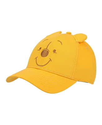 Winnie the Pooh Men's Face Yellow Traditional Adjustable Hat