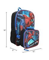 Marvel Spiderman superhero Kids Backpack and Lunch box Set for boys