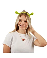 Shrek Fiona Ogre Crown Ears Headband and Heart Necklace Set
