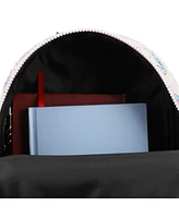 Stitch Character Heads Faux Leather 10.6" White Mini Backpack