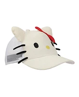 Hello Kitty Big Face Women's White Trucker Hat