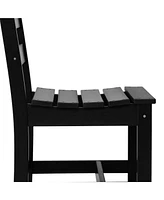 7-Piece Hdpe Outdoor Rectangular Patio Dining Table Set with Side Chairs