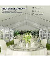 Outsunny 16.5' x 33' Party Tent Canopy with Removable Sidewalls,