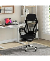 Ergonomic Mesh Office Chair with Footrest and Tilting Backrest